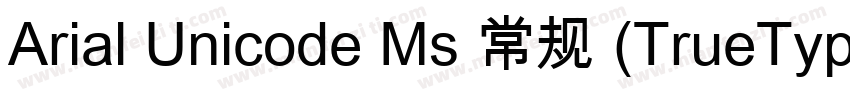 Arial Unicode Ms 常规 (TrueType)字体转换